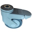 IMhgb 93(10) - Аппаратное колесо из термопластичной резины 75 мм (под болт М10, торм, шарикоп, г/п 60 кг)