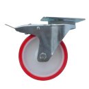 SPpb 63 - Полиуретановое колесо 160 мм (площадка, поворотн, тормоз, обод PP, двойной шарикоподш.)