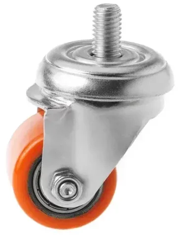 903035t - Мебельное колесо со стал. ободом 35 мм (болт, полиуретановое покрытие, шарикоподшипник)